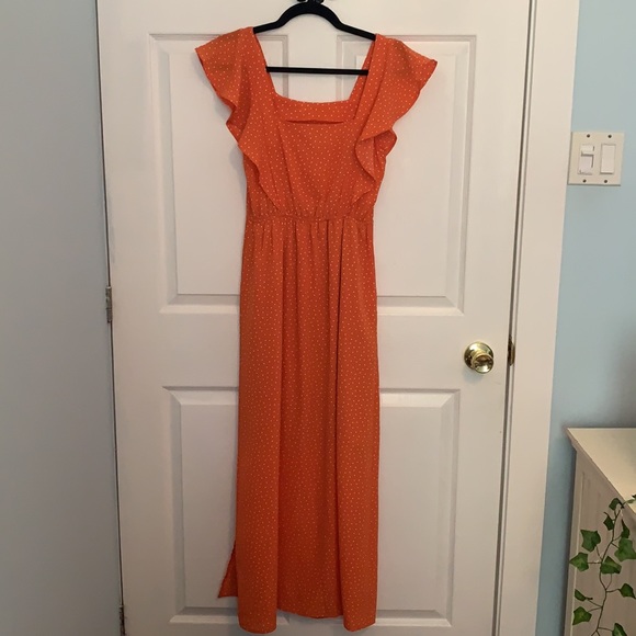 Orange polkadot dress - Picture 2 of 2